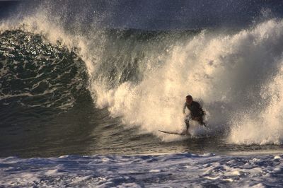 Waves splashing in water