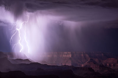 Scenic view of lightning in sky