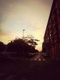 Road at sunset