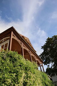 Low angle view of house against sky