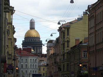 Panoramic view of cathedral in city against sky