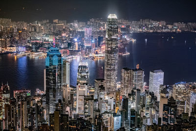 Night of victoria harbour, hong kong