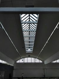 Low angle view of illuminated ceiling