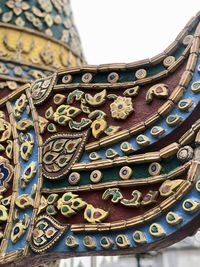 Low angle view of ornate ceiling