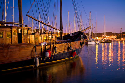 View of marina at harbor