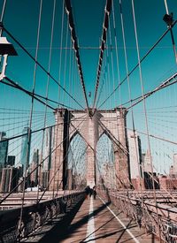 View of suspension bridge