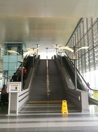 View of escalator