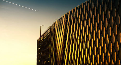 Low angle view of building against clear sky