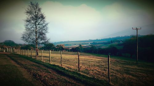 Fence against sky