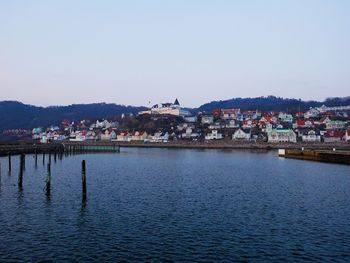 Town with buildings in background