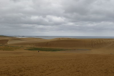 Scenic view of desert against sky