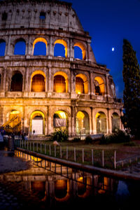 View of historical building at night