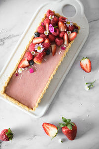 Close-up of strawberries on table