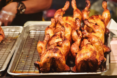 Roasted chicken at night market 