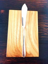 High angle view of bread on table