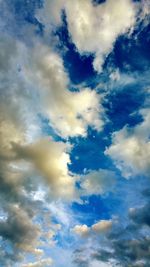 Low angle view of cloudy sky