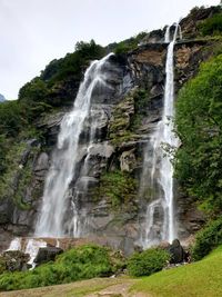 Scenic view of waterfall