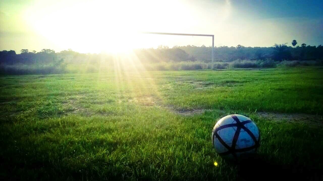 SOCCER BALL ON FIELD