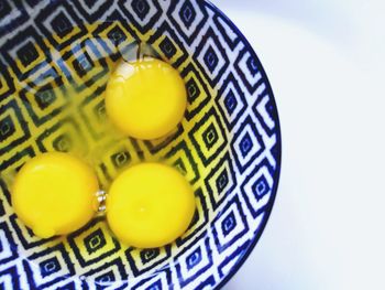 Close-up of multi colored eggs