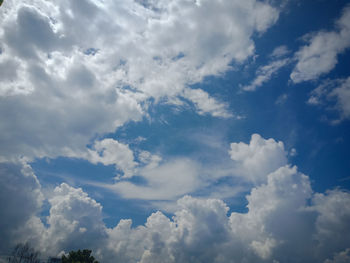 Low angle view of clouds in sky