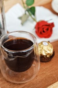 Close-up of tea served on table