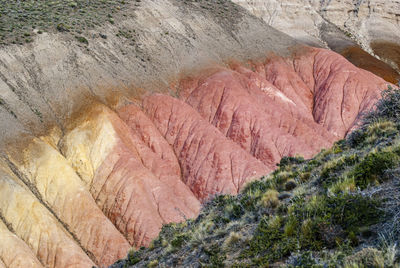 High angle view of rock formations