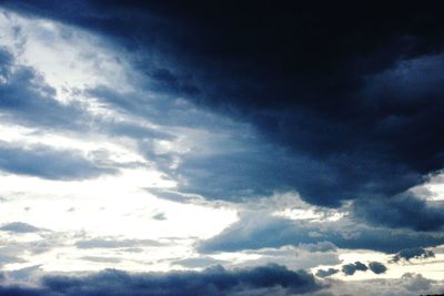 Low angle view of cloudy sky