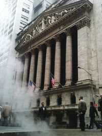 Group of people in front of building