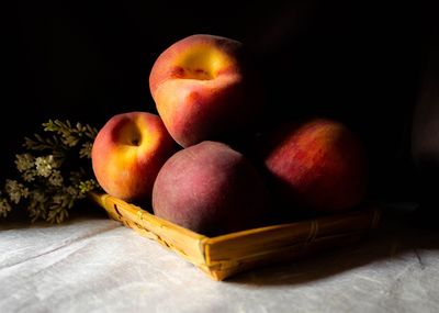 Close-up of apple on tree