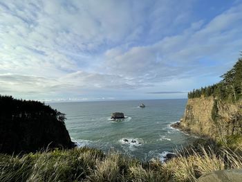 Scenic view of sea against sky