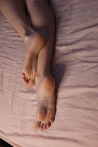 Soles of lady feet