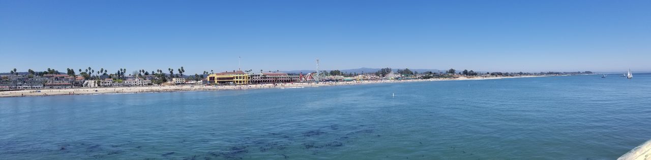 VIEW OF SEA AGAINST CLEAR BLUE SKY