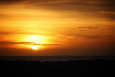 Scenic view of sea during sunset