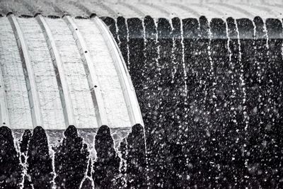 Close-up of water splashing on wall