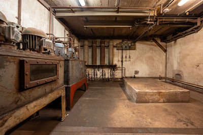 Interior of abandoned building