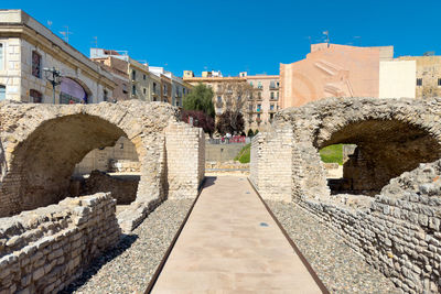 Low angle view of historic building