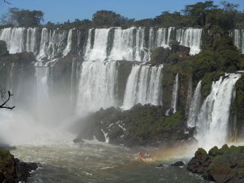 Scenic view of waterfall