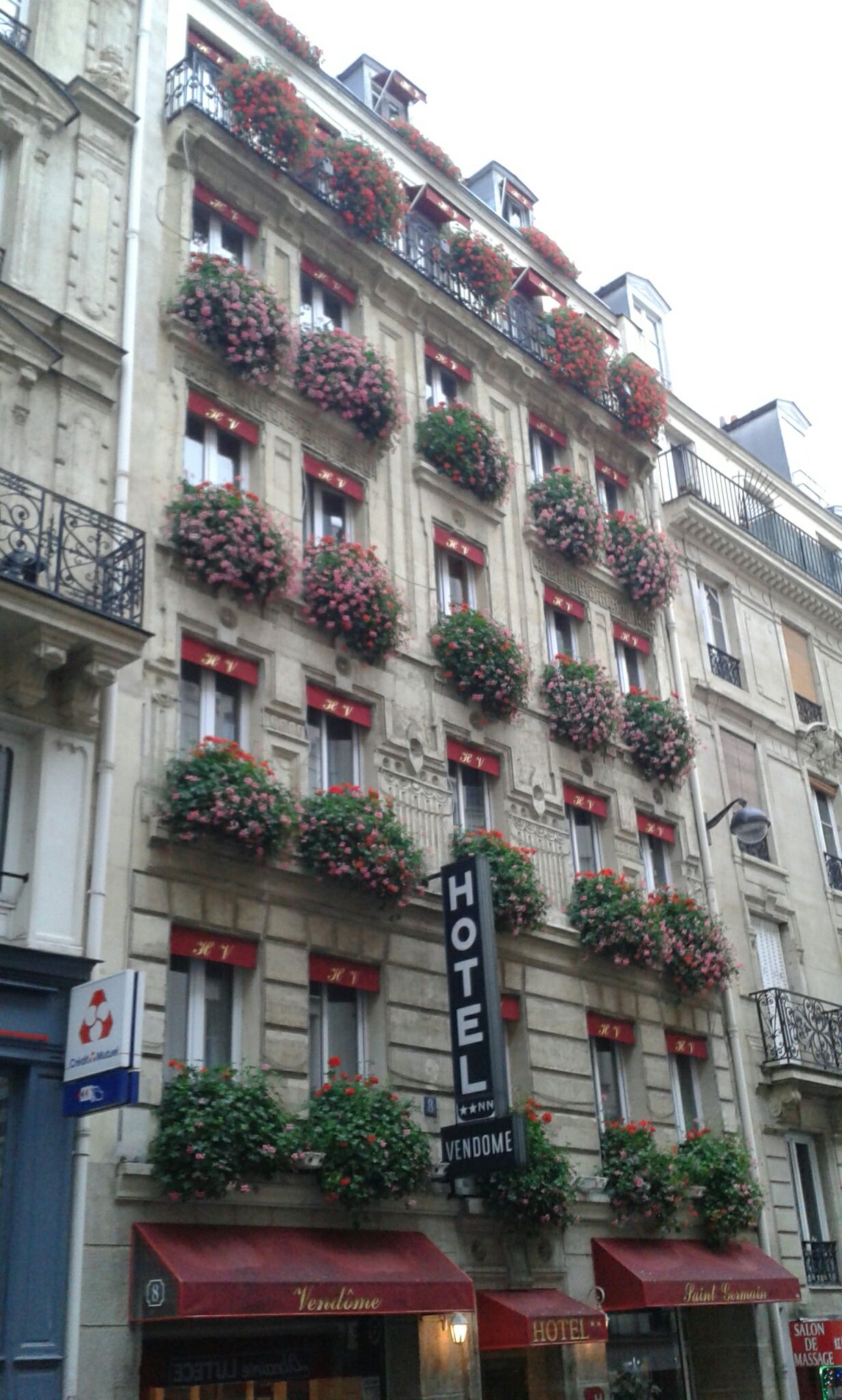 Windows with flowers