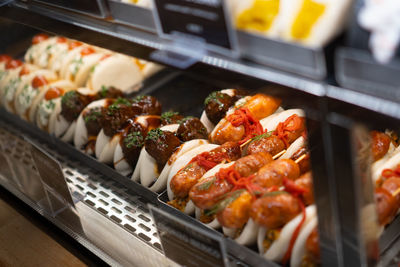 Close-up of food on table