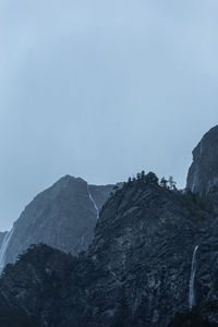 Scenic view of mountains against clear sky