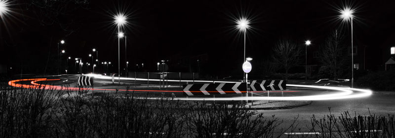 Light trails at night