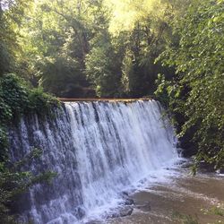 Scenic view of waterfall