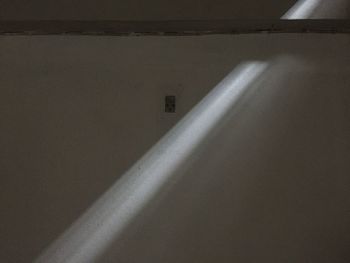 Close-up of metal door on wall at home