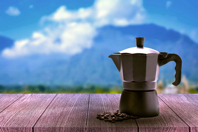 Close-up of coffee on table