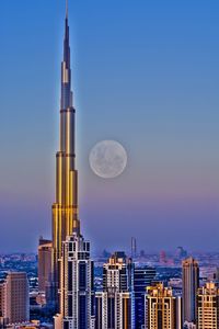 Illuminated cityscape at night