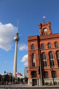 Low angle view of historical building against sky