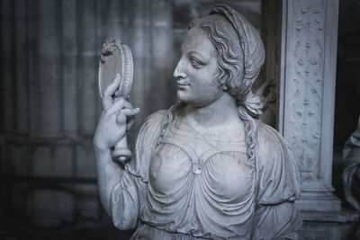 Marble statues in cathedral st denis in paris