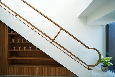 Interior architecture and building design decorated with wooden staircases and cabinet