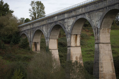 Arch bridge against sky