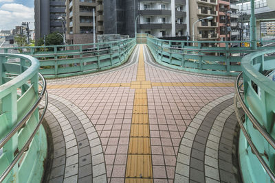 Panoramic view of bridge and buildings in city